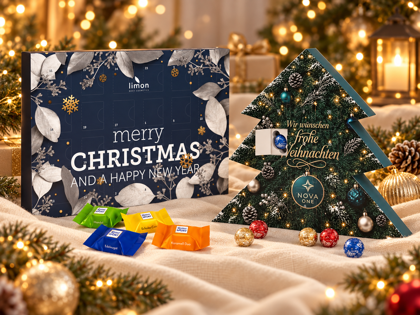 Individuell gestaltete Adventskalender für Kunden, Mitarbeitende und Geschäftspartner